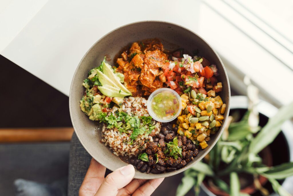 A nourishing and vibrant grain bowl.